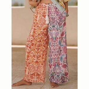 Anthropologie Emily Carter x Celandine Printed Linen Pants